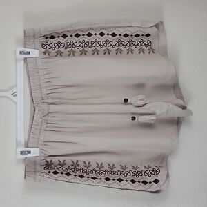 Soundstyle Embroidered Comfy Casual Pull On Shorts Size Large